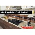 agubugu Isıya Dayanıklı Genişleyebilen Ocak Bariyeri - Siyah 38 x 77Cm