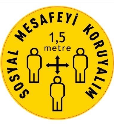 Sosyal Mesafe Uyarı Levhası 1
