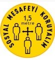 Sosyal Mesafe Uyarı Levhası 1