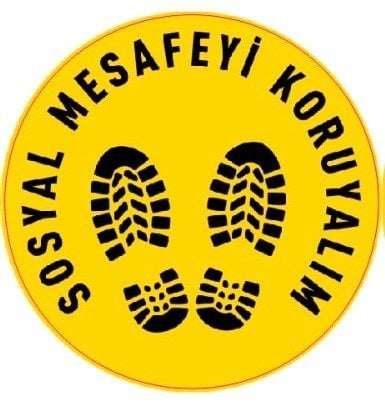 Sosyal Mesafe Uyarı Levhası 2