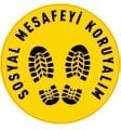 Sosyal Mesafe Uyarı Levhası 2