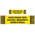Sosyal Mesafe Uyarı Levhası 9x50cm