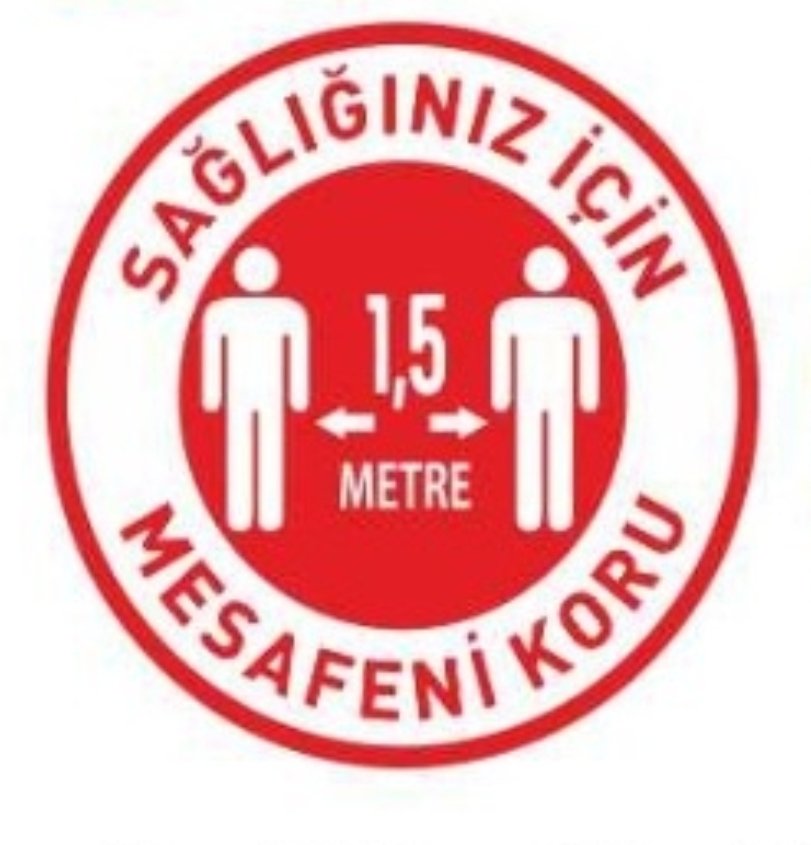 Sosyal Mesafe Uyarı Levhası 1