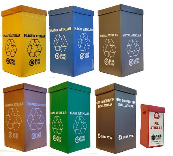 Sıfır Atık Kolisi 70 litre 7li Set Polikarbon