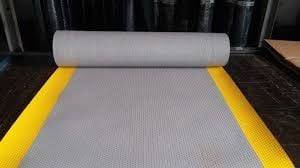 3mm Gri Sarı Şeritli İzole Halı Yalitkan Paspas 20Kw