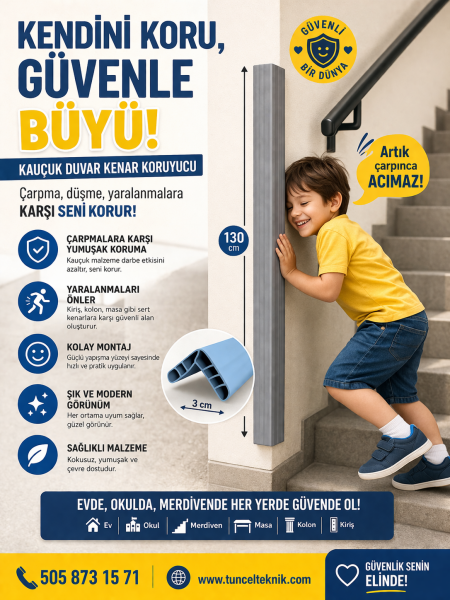 130 cm KALIN KAUCUK DUVAR KENAR KÖŞE KORUMA