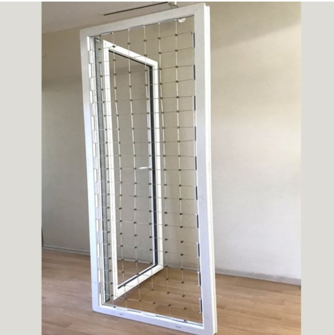 Winblock Çocuklar Için Pencere Güvenlik Sistemi - Fransız Balkon Kutusu 70 X 220 Cm Kadar Uyumlu BEYAZ