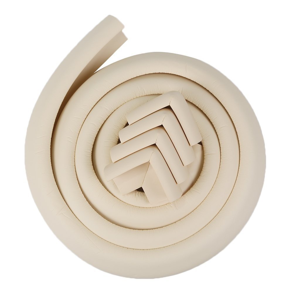 Slim (ince) Kauçuk Kenar + Köşe Koruyucu Set Krem