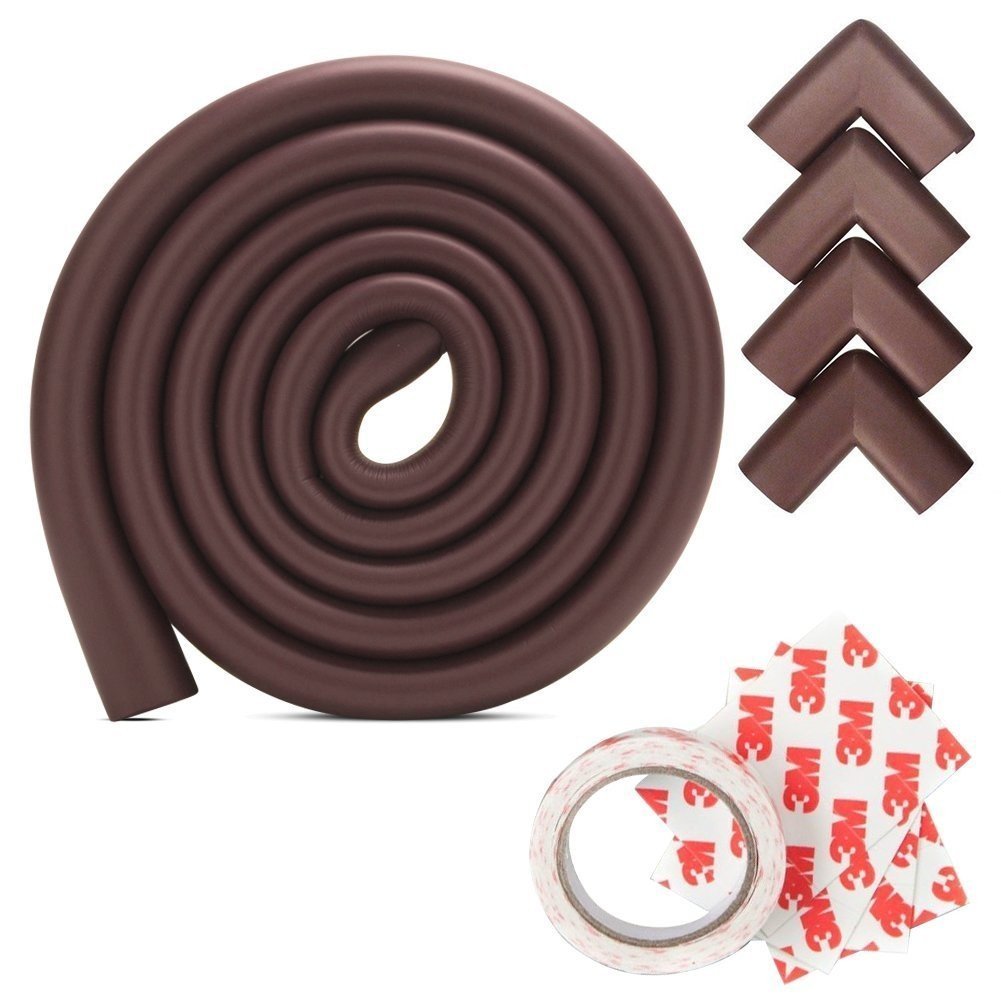 Slim (ince) Kauçuk Kenar + Köşe Koruyucu Set Kahverengi