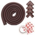 Slim (ince) Kauçuk Kenar + Köşe Koruyucu Set Kahverengi